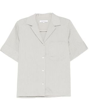Maison Kitsuné Striped Resort Shirt - White