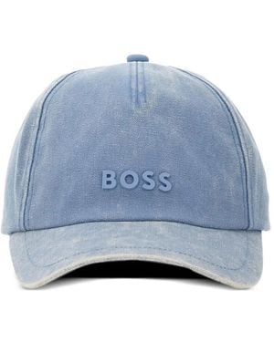BOSS Baseballkappe mit Logo-Print - Blau