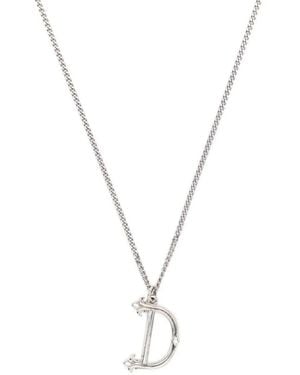 Emanuele Bicocchi Initial-Pendant Sterling Necklace - Metallic
