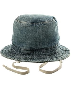 Rick Owens Denim Bucket Hat - Blue