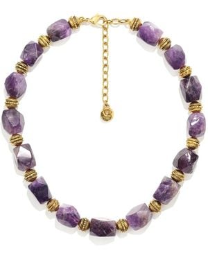 Goossens Amethyst Bead Necklace - White