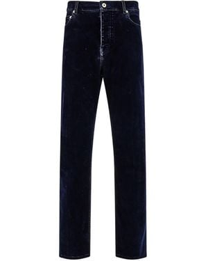 Ferragamo Five-Pocket-Hose Mit Logo-Patch - Blau