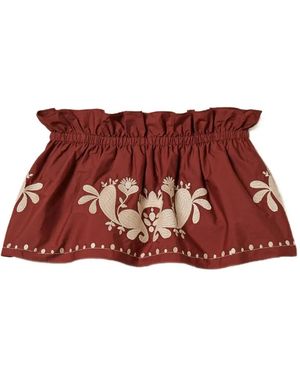 Twinset Off-Shoulder Embroidered Blouse