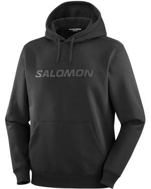 Salomon Logo-Print Hoodie - Black
