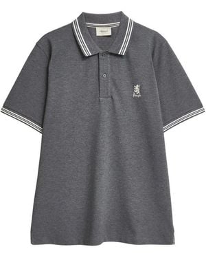 Pringle of Scotland Piqué-Knit Tipped Polo Shirt - Grey