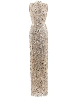 Saiid Kobeisy Sequin-Embroidered Maxi Dress - White