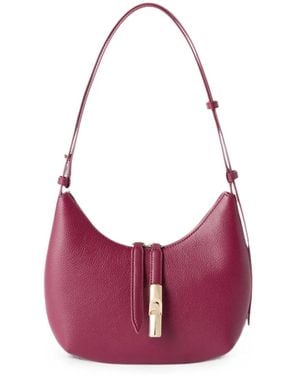 Furla Small Goccia Leather Shoulder Bag - Purple
