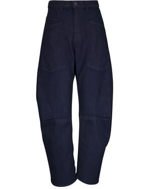 Nili Lotan Shon Double-Pocket Jeans - Blue