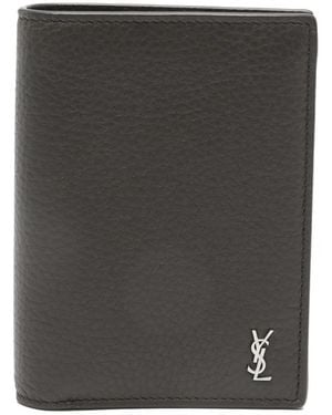 Saint Laurent Leather Cardholder - Black