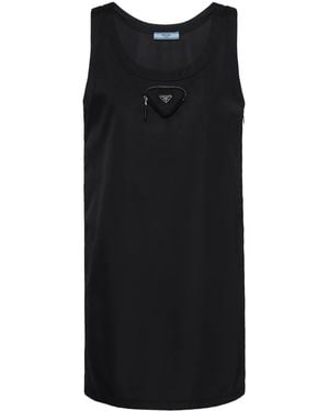 Prada Re-nylon Mini Dress - Black