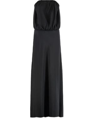 MARINELLA PICCINNO Silvia Gathered Long Dress - Black