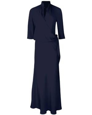 Peter Cohen Vestido largo cruzado - Azul