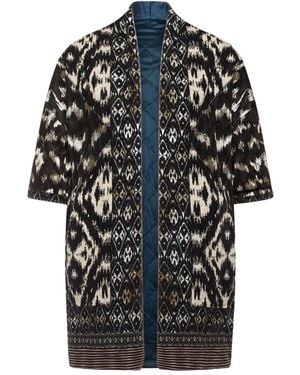 Pierre Louis Mascia All-Over Pattern Quilted Coat - Black