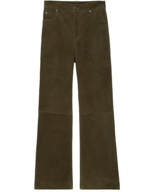 Zadig & Voltaire Evy Heavy Hose aus Wildleder - Grün