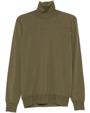 Paolo Pecora Turtleneck Wool Jumper - Green