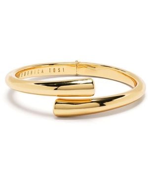 FEDERICA TOSI Curved Two-Sided Bracelet - Metallic