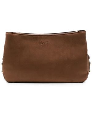 Liu Jo Embossed-Logo Crossbody Bag - Brown