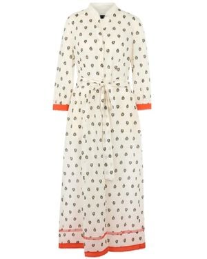 Marc Cain Kleid Mit Blumenprint - Weiß