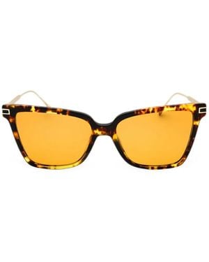 Ferragamo Tortoiseshell-Effect Cat-Eye Sunglasses - Metallic