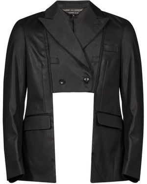 Comme des Garçons Layered Cut-Out Blazer - Black