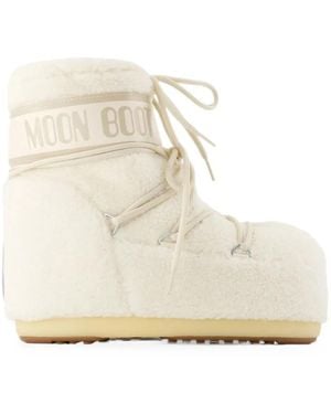 Moon Boot Icon Low Shearling-Effect Boots - White