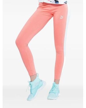 PUMA Logo Panel Leggings - Pink