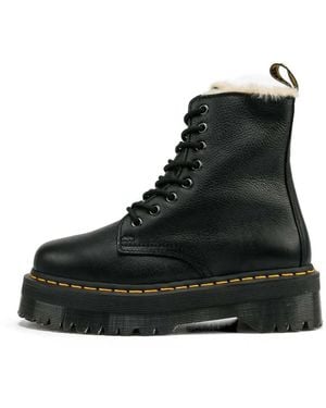 Dr. Martens Lace-Up Platform Boots - Black