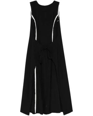 A Tentative Atelier Kimono Gathered Dart Dress - Black