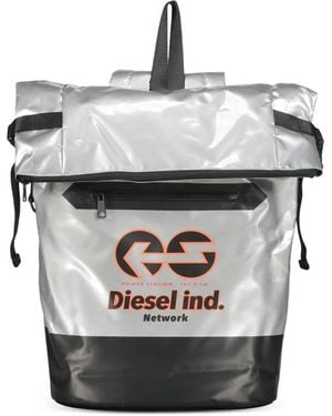 DIESEL ロゴ バックパック - グレー
