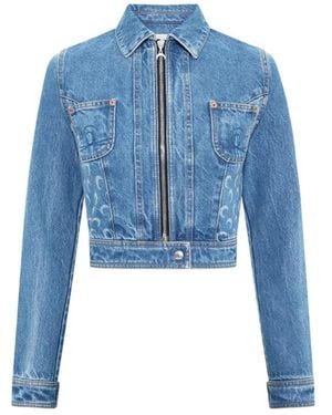 Marine Serre Denim Cotton Jacket - Blue