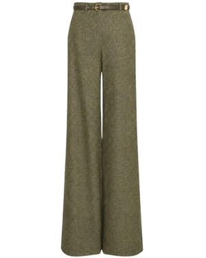 Max Mara Donegal Hose Mit Gürtel - Grün
