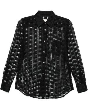 Comme des Garçons Embroidered Shirt - ブラック