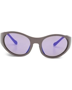 Alba Optics Anvma Zonnebril Met Ovalen Montuur - Paars