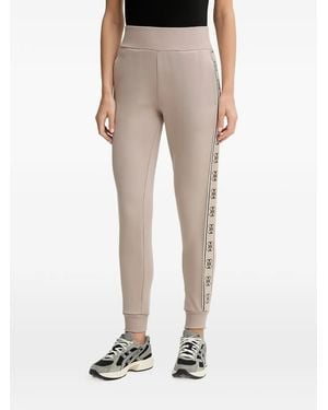 Guess Logo Stripe Trousers - Natural