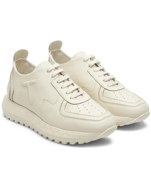Tombolini Baskets En Cuir À Patch Logo - White