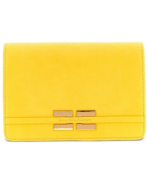 Elisabetta Franchi Bolso De Hombro Con Placa Del Logo - Amarillo