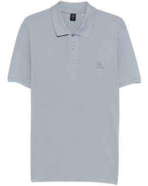Moose Knuckles Everett Emblem Short-Sleeve Polo Shirt - Grey
