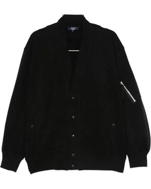 Comme des Garçons Button-Fastening Pocket Cardigan - Black
