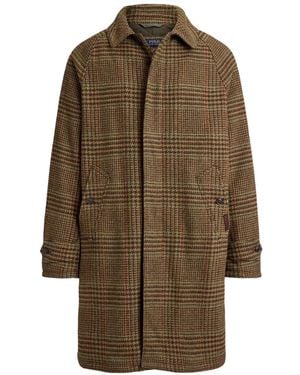 Polo Ralph Lauren The Langdon Plaid Tweed Walking Coat - Brown