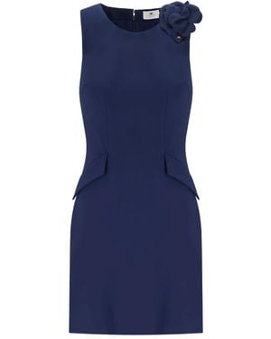 Elisabetta Franchi Mouwloze Jurk - Blauw
