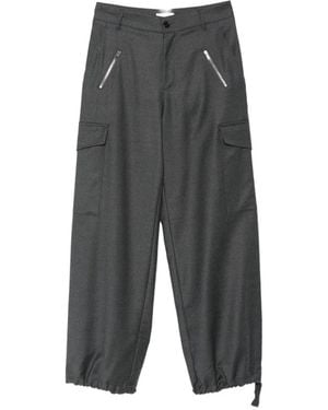 Barena Elasticated-Cuff Tapered Pants - Grey