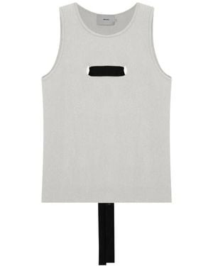 MISCI Bobina Knit Bow Tank Top - White