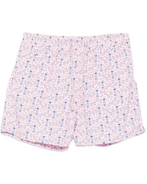 MC2 Saint Barth Lighting Micro Fantasy Graphic-Print Swim Shorts - Pink