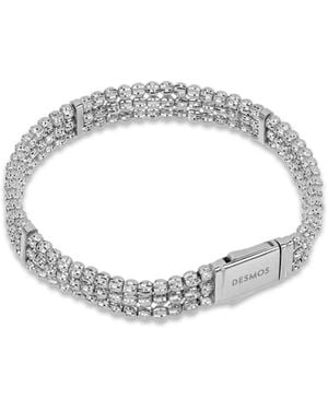 Desmo Pulsera Crystal Con Cuentas - Metálico