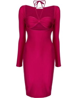 Lethicia Bronstein Marylin Long-Sleeve Midi Dress - Pink