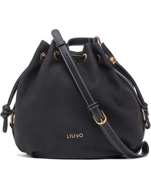 Liu Jo Medium Drawstring Cross Body Bag - Black