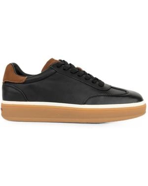 Linda Baumann Leather Panelled Trainers - Black