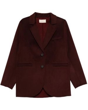Vanessa Bruno Pocketed Buttoned Single-Breasted Coat - Red