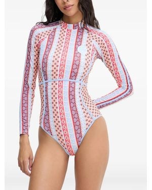 Rip Curl Coastal Instinct Long-Sleeve Swimsuit - Red