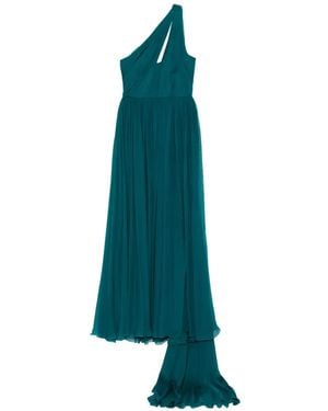 Zuhair Murad Robe Longue À Design Plissé - Bleu
